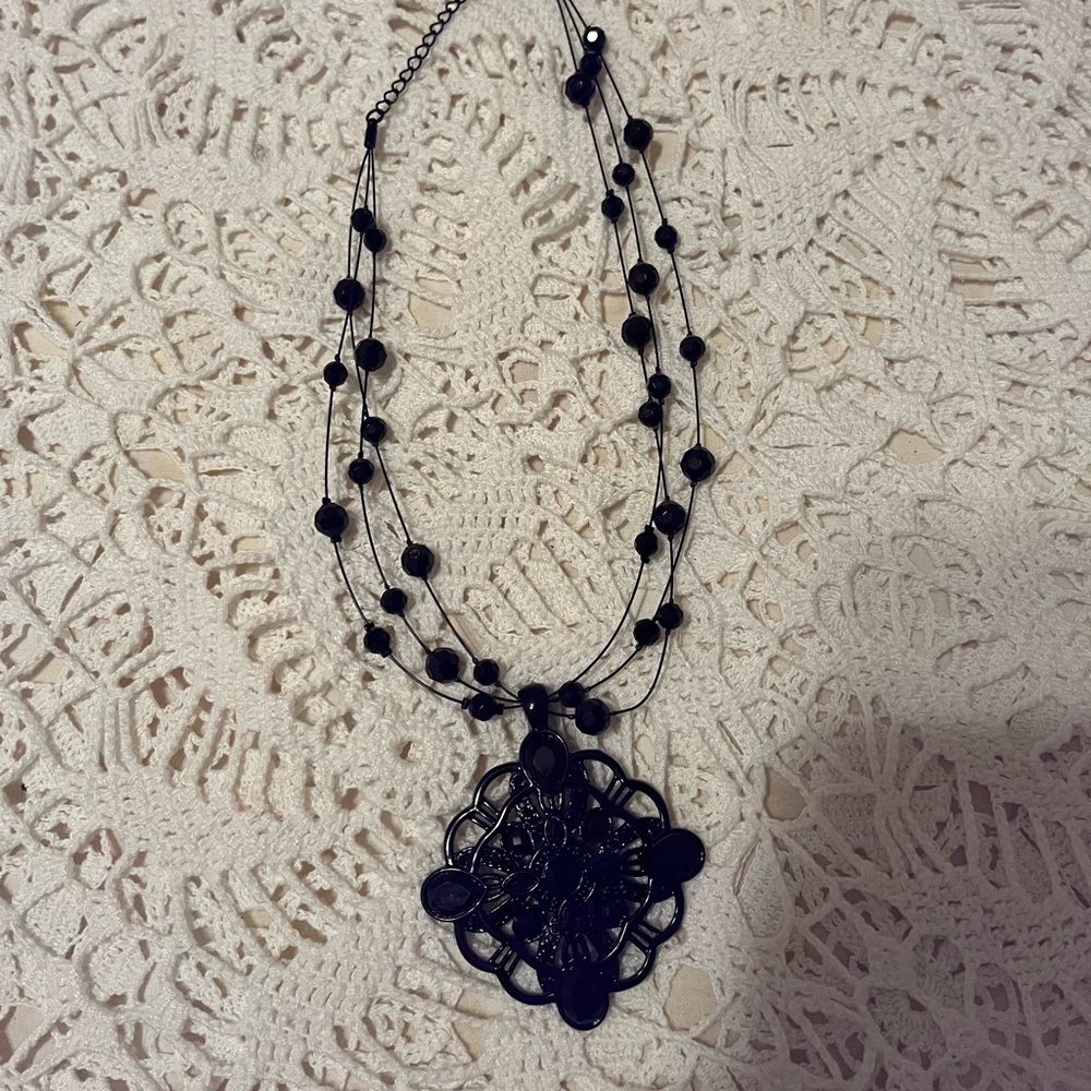 Lia Sophia Necklace Black